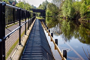 Rochdale Canal | Gauxholme Weir between Gauxholme Highest Lock (24) and Gauxholme Railway Bridge (31A) | 13 May 2023