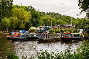 Rochdale Canal | Narrowboats at Sowerby Bridge Moorings | 6 June 2023