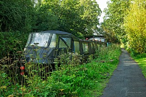 Rochdale Canal | Boat moored between Rawden Mill Lock (12) and Callis Bridge (21) | 8 August 2023