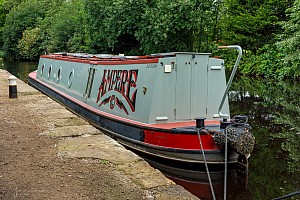 Rochdale Canal | Narrowboat at the Rose of Lancaster Visitor Moorings | 13 August 2023