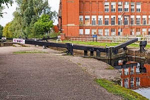 Rochdale Canal | Tannersfield Highest Lock (66) with Ridgefield Street Bridge (79A) just beyond | 28 August 2023