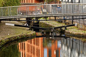 Rochdale Canal | Leech Street Footbridge (89), Ancoats Lower Lock (83) and Tariff Street Bridge (91) | 7 October 2023